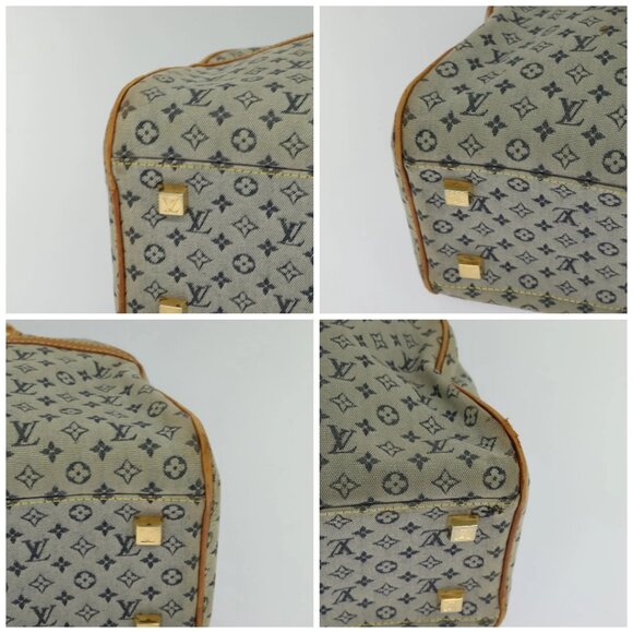 LOUIS VUITTON Monogram Mini Marie Hand Bag Blue M92003 LV Auth am8144 - Picture 15 of 16
